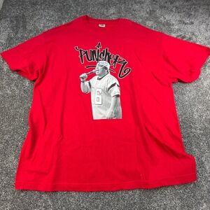 Carlos Mencia Signed Punisher Tour Graphic T-Shirt Men's Size XXL Red